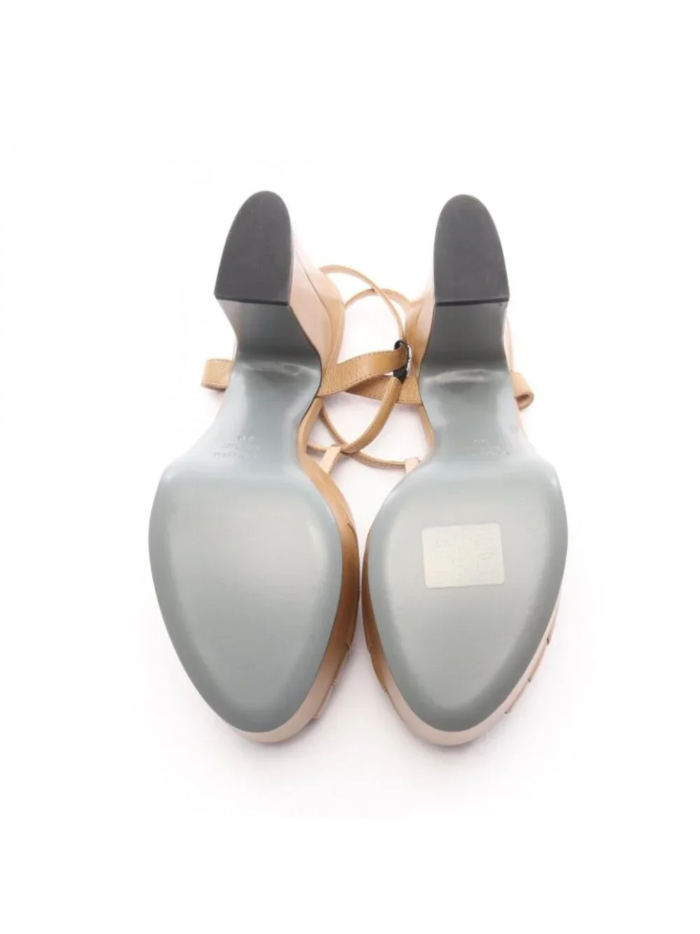 Fendi Sandals Platform Brown Leather